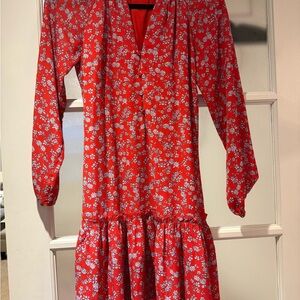 Adelyn Rae Red Floral Dress